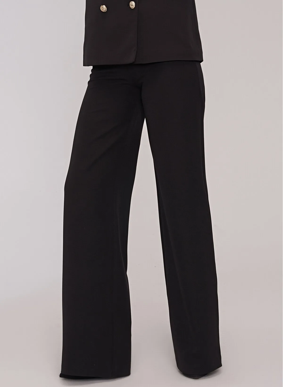 13736 Black Wide Leg Trousers
