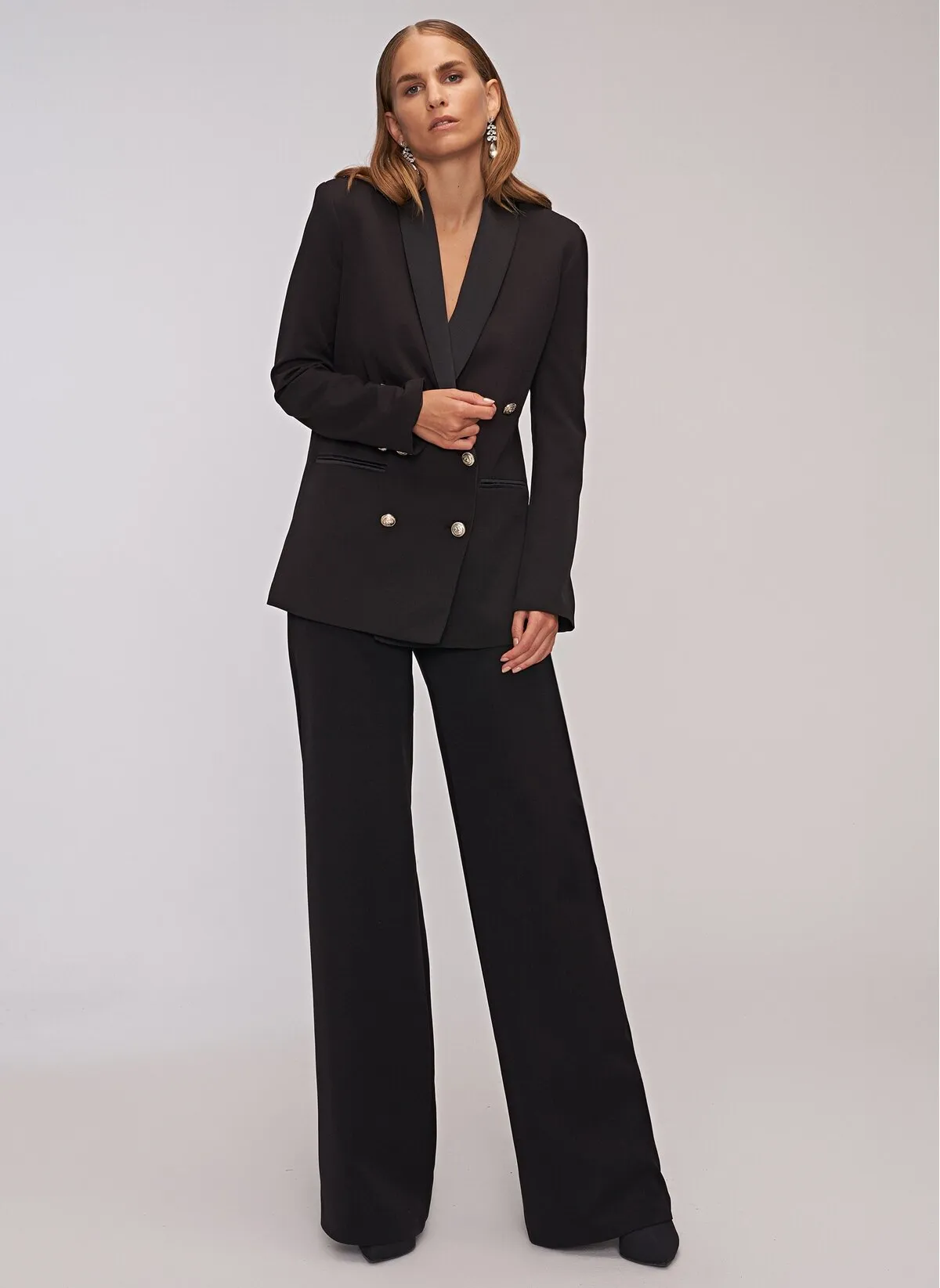 13736 Black Wide Leg Trousers