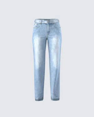 Achara Blue Denim Low Rise Jean