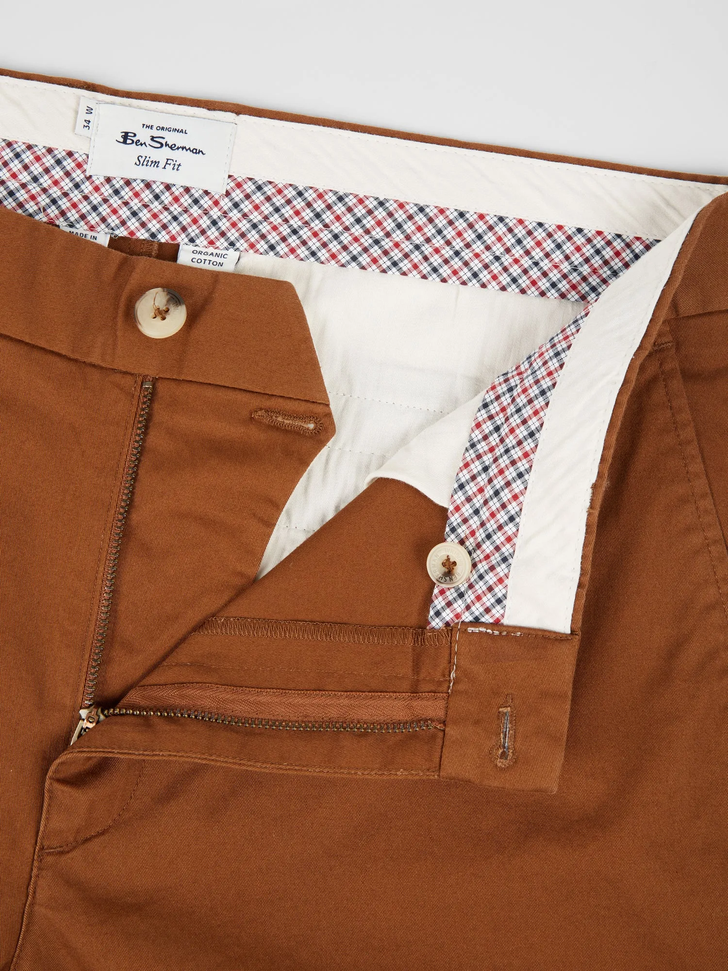 Ben Sherman Signature Slim Stretch Chino - Chestnut