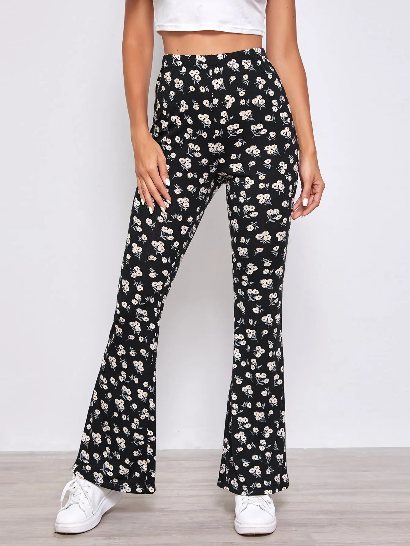 Boho All Over Print High Waist Long Women Pants