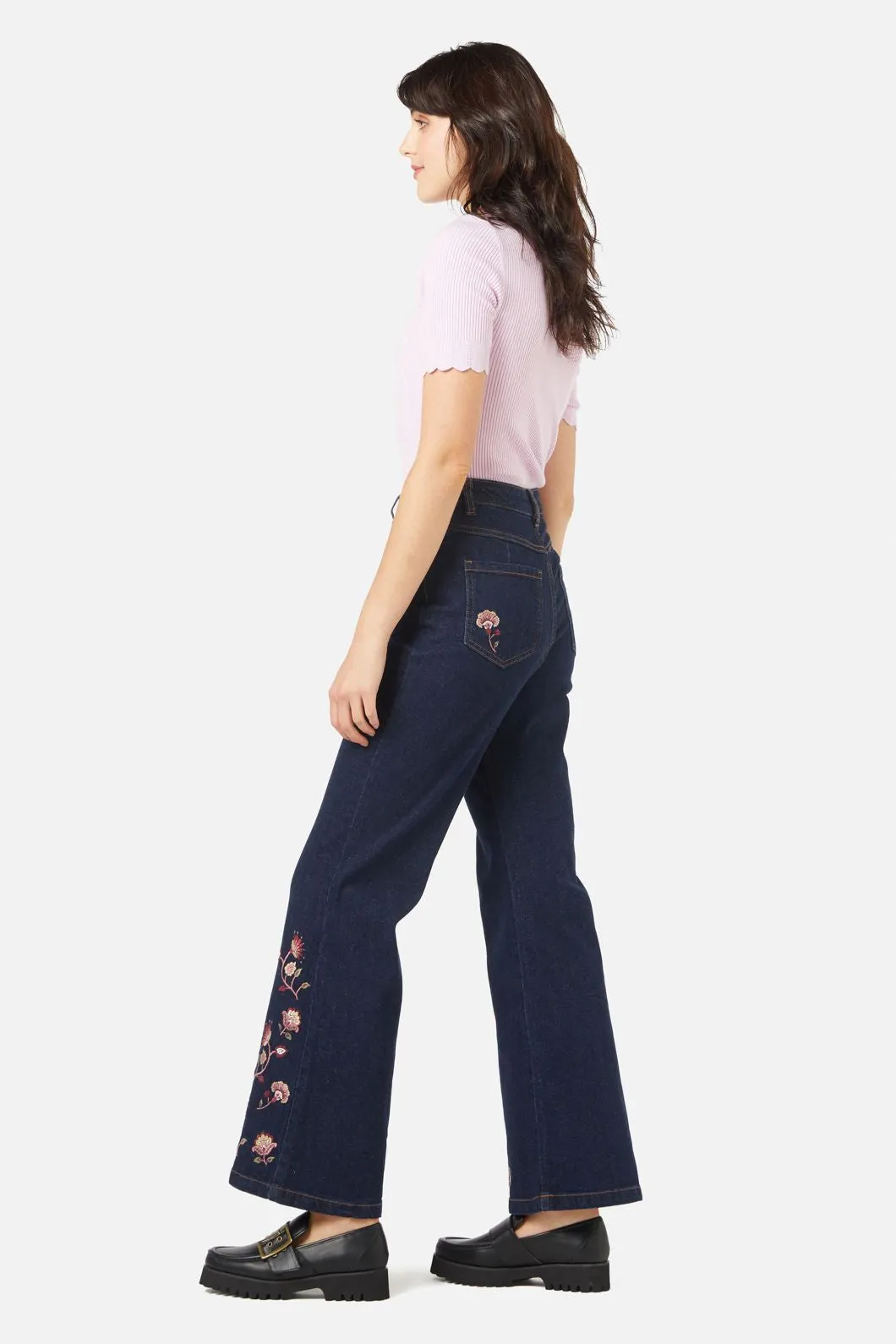 Boho Paisley Emb Jean