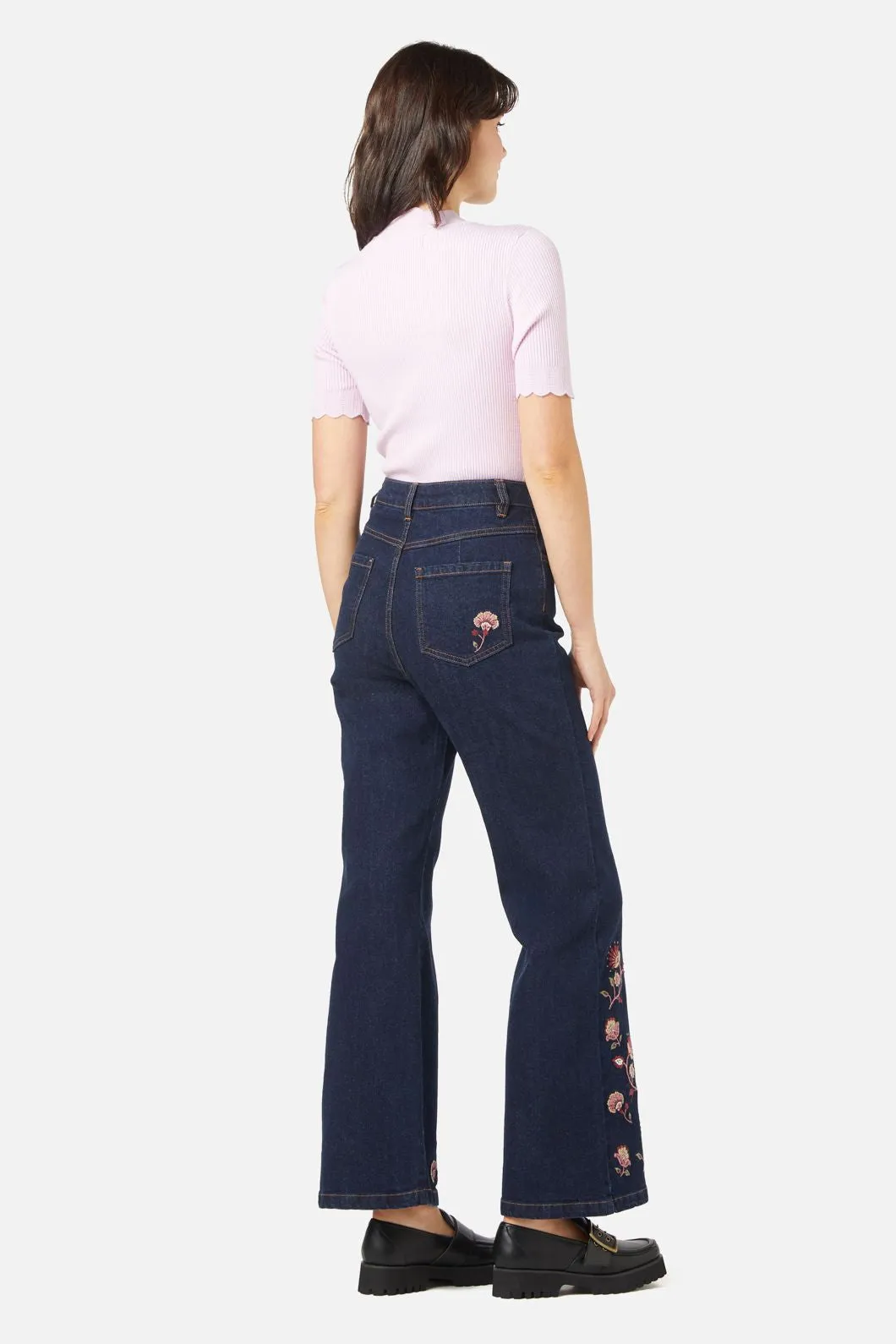 Boho Paisley Emb Jean