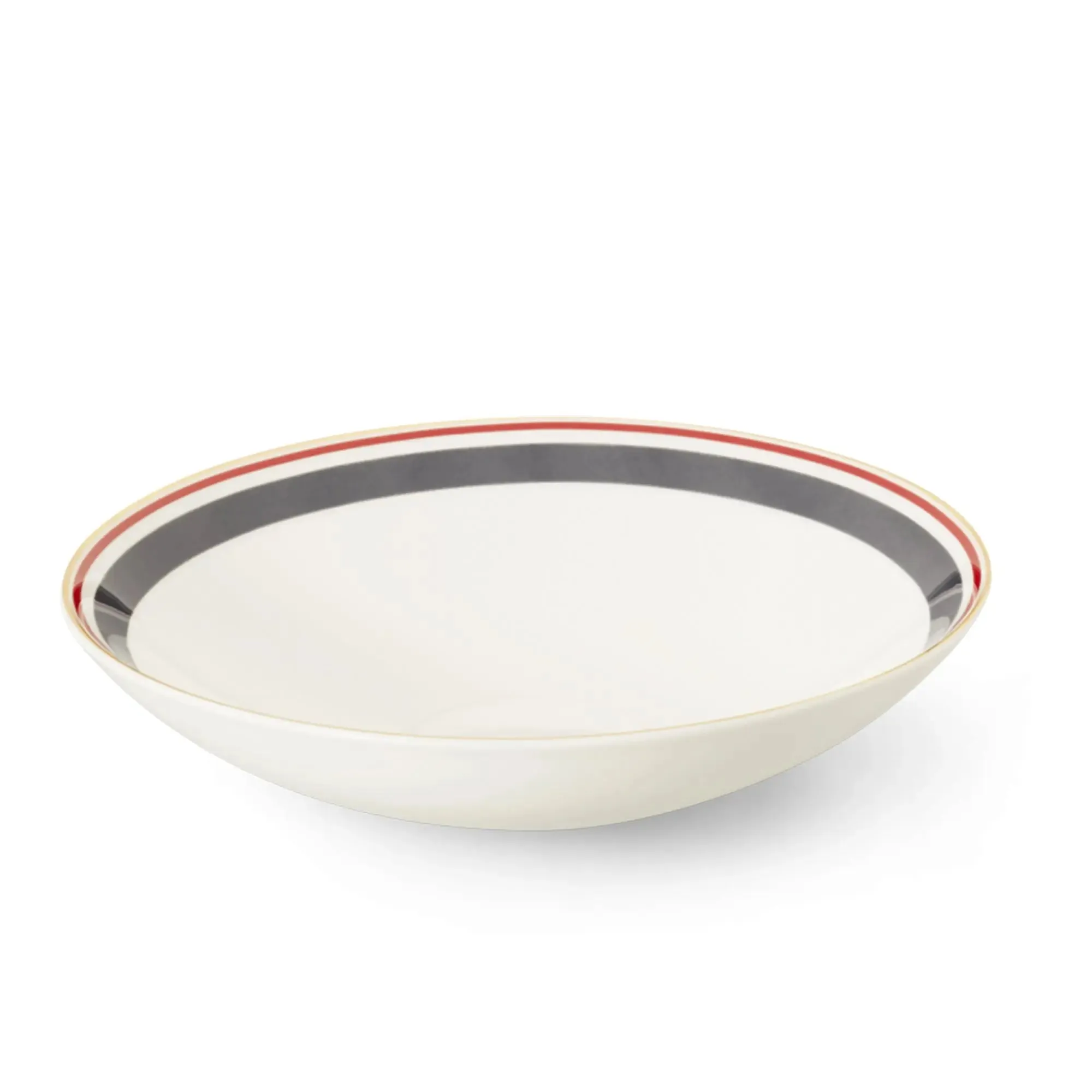 Capri - Plate/Bowl Anthracite/Red 7.8 in | 20cm