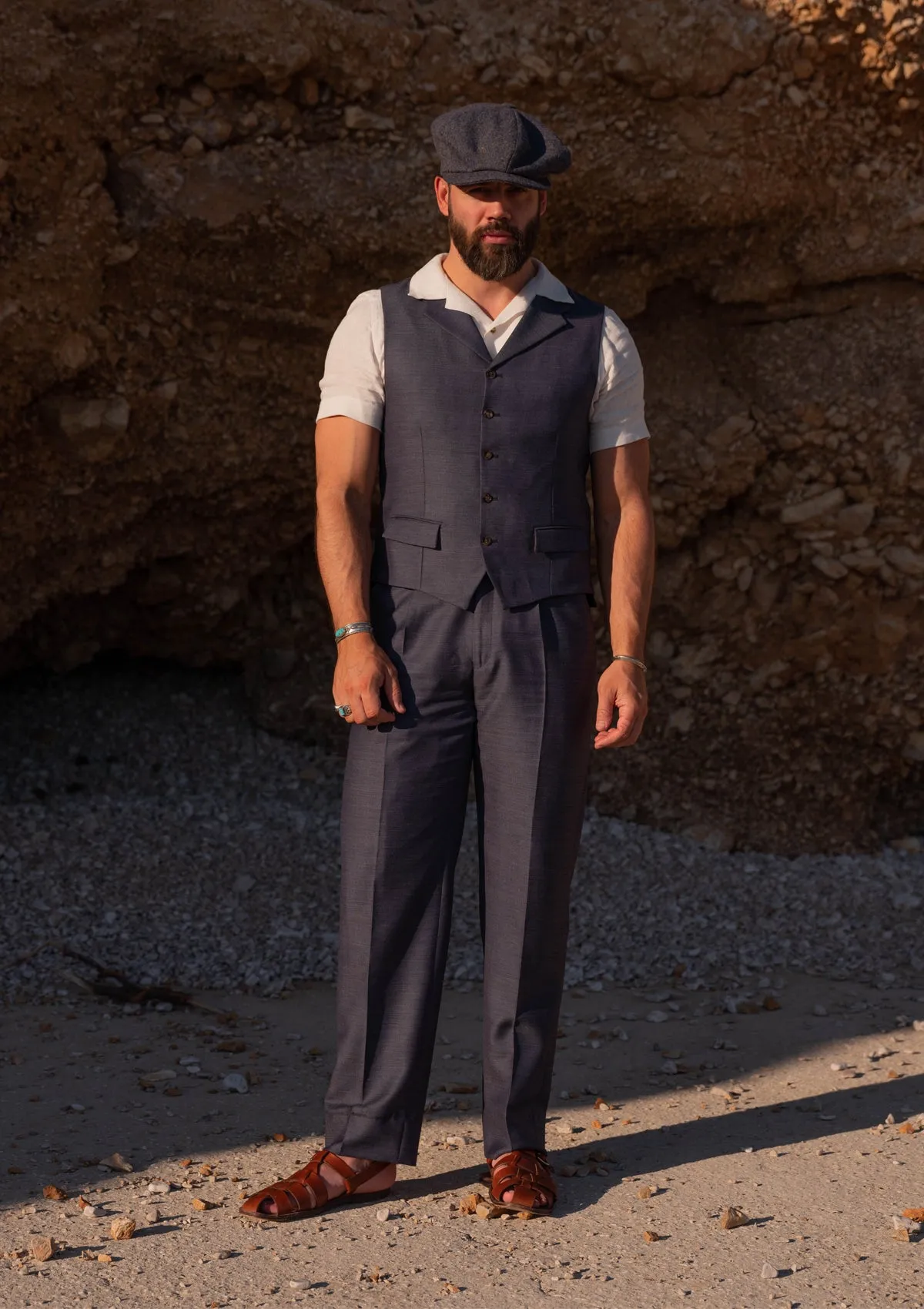 Capri Waistcoat - Denim Blue