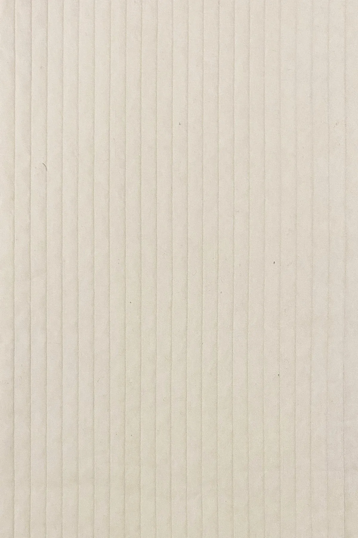 Cream Wide Wale Cotton High-Waisted Pant