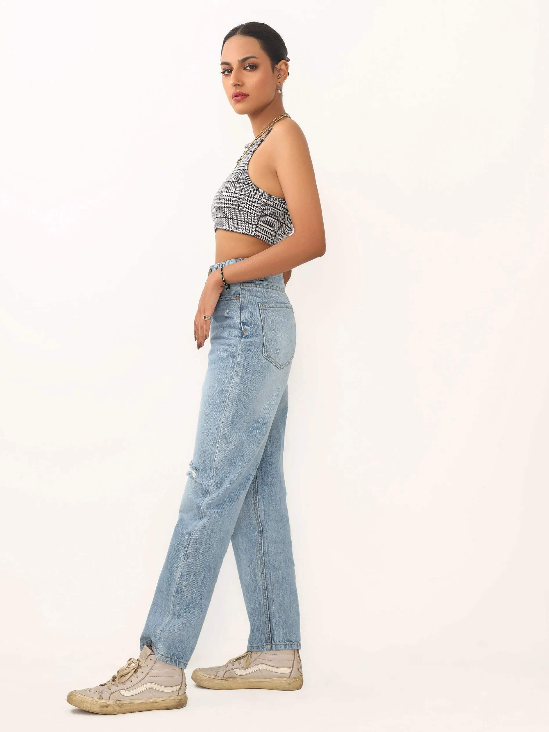 Cropped Straight Jeans