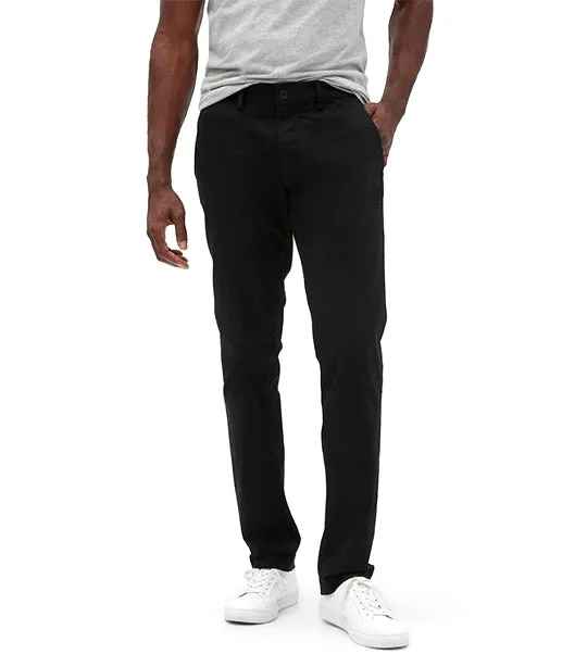 Essential Khakis in Slim Fit with GapFlex True Black