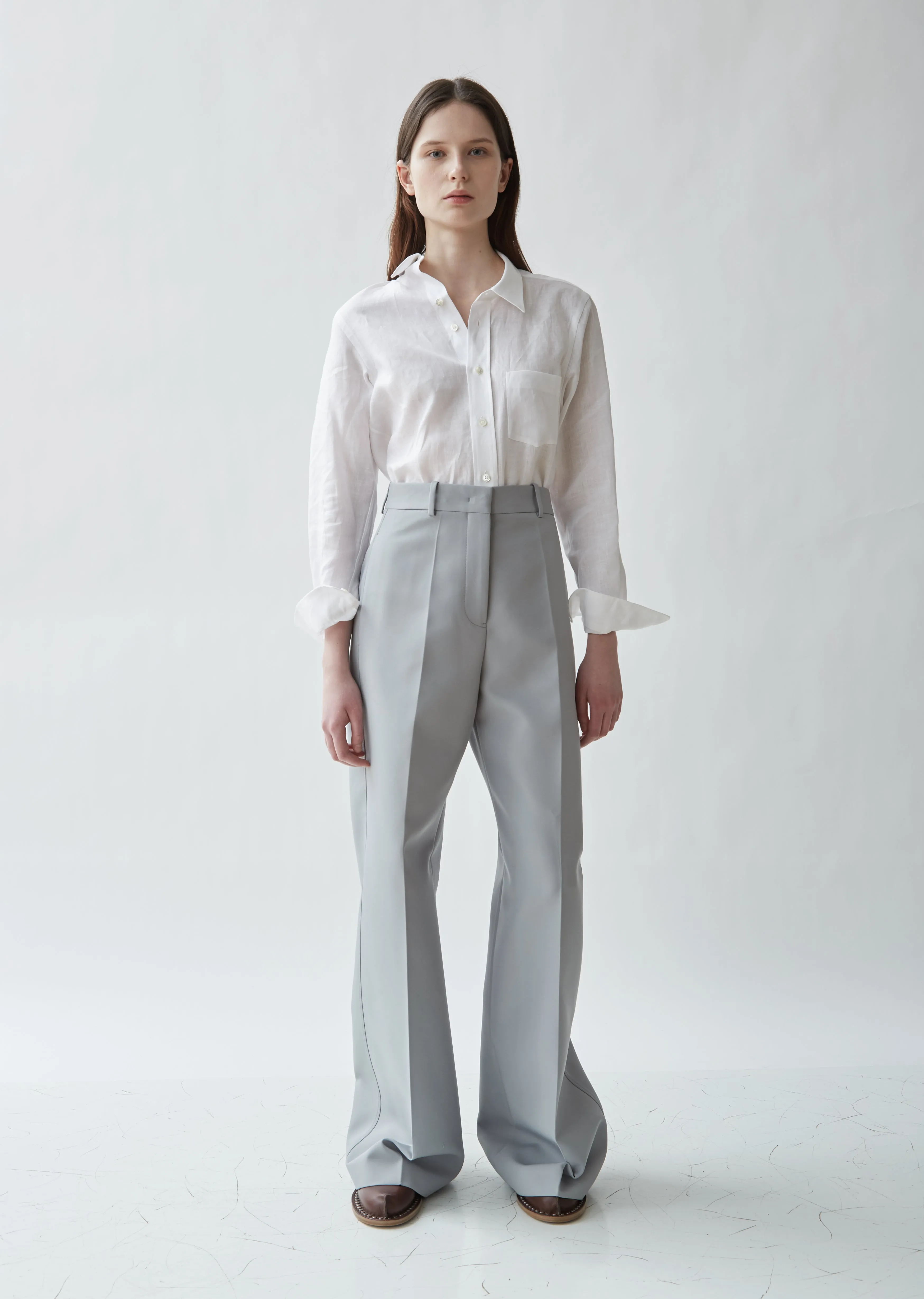 Gabriel Twill Wide Leg Trousers
