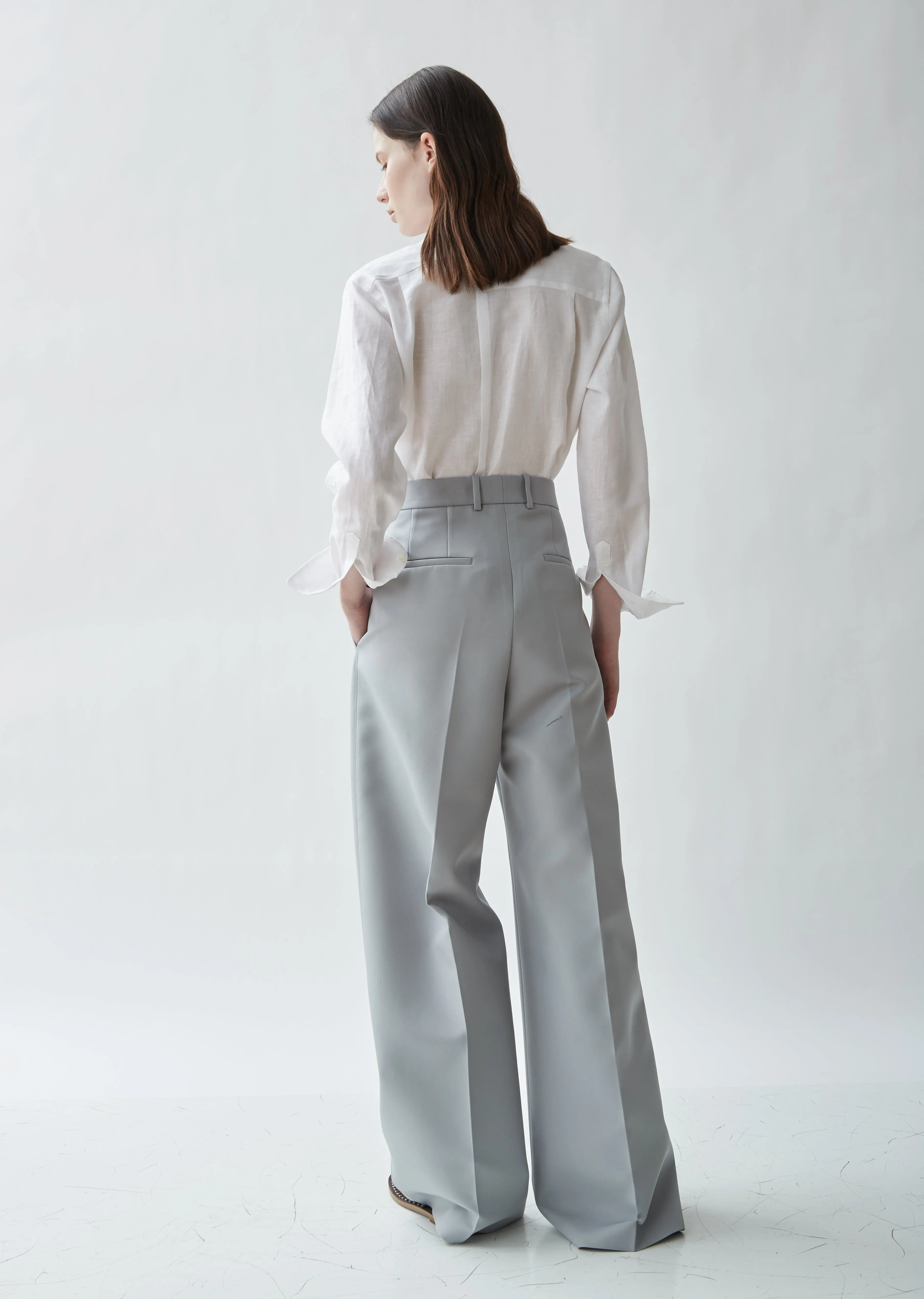 Gabriel Twill Wide Leg Trousers