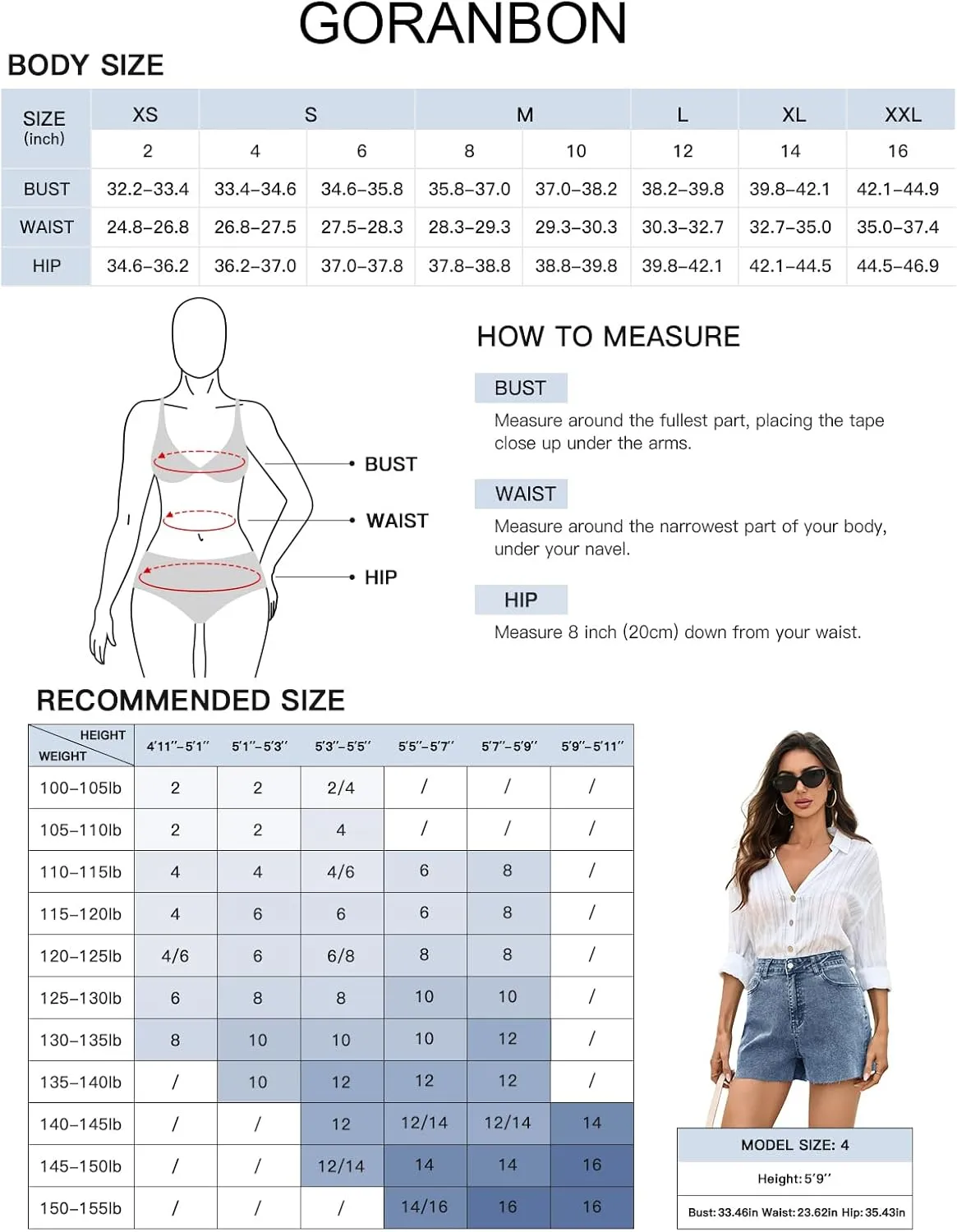 Goranbon Women's High Waisted Jean Shorts Straight Leg Raw Hem Retro Denim Shorts Summer Hot Pants with Pockets