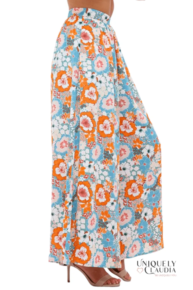 Harmony Flower Power Crop Top & Flare Pant Set