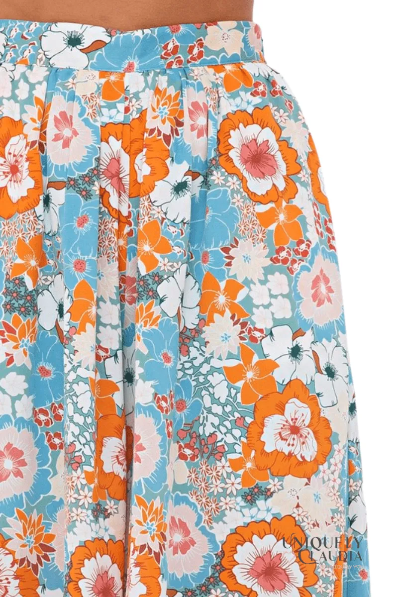 Harmony Flower Power Crop Top & Flare Pant Set