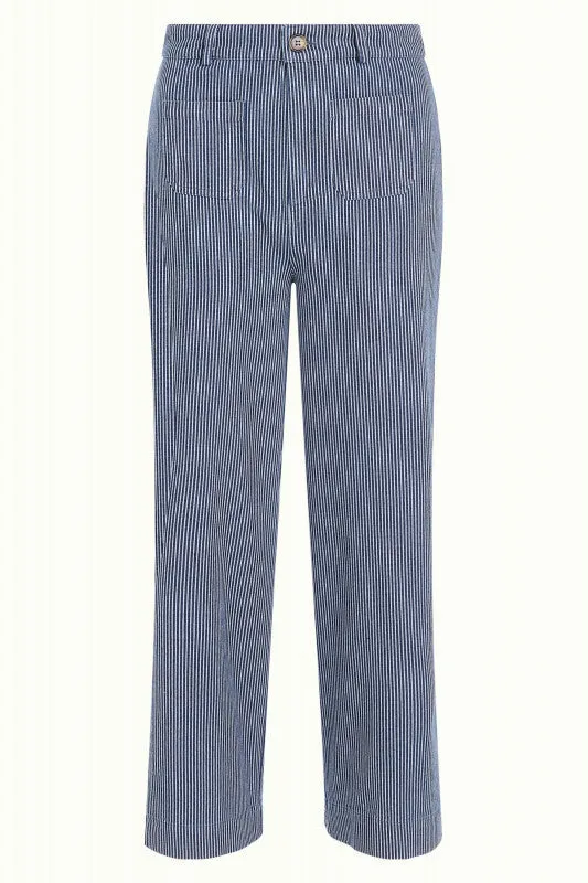 KING LOUIE Denim High Waist Pocket Pants Osei Stripe