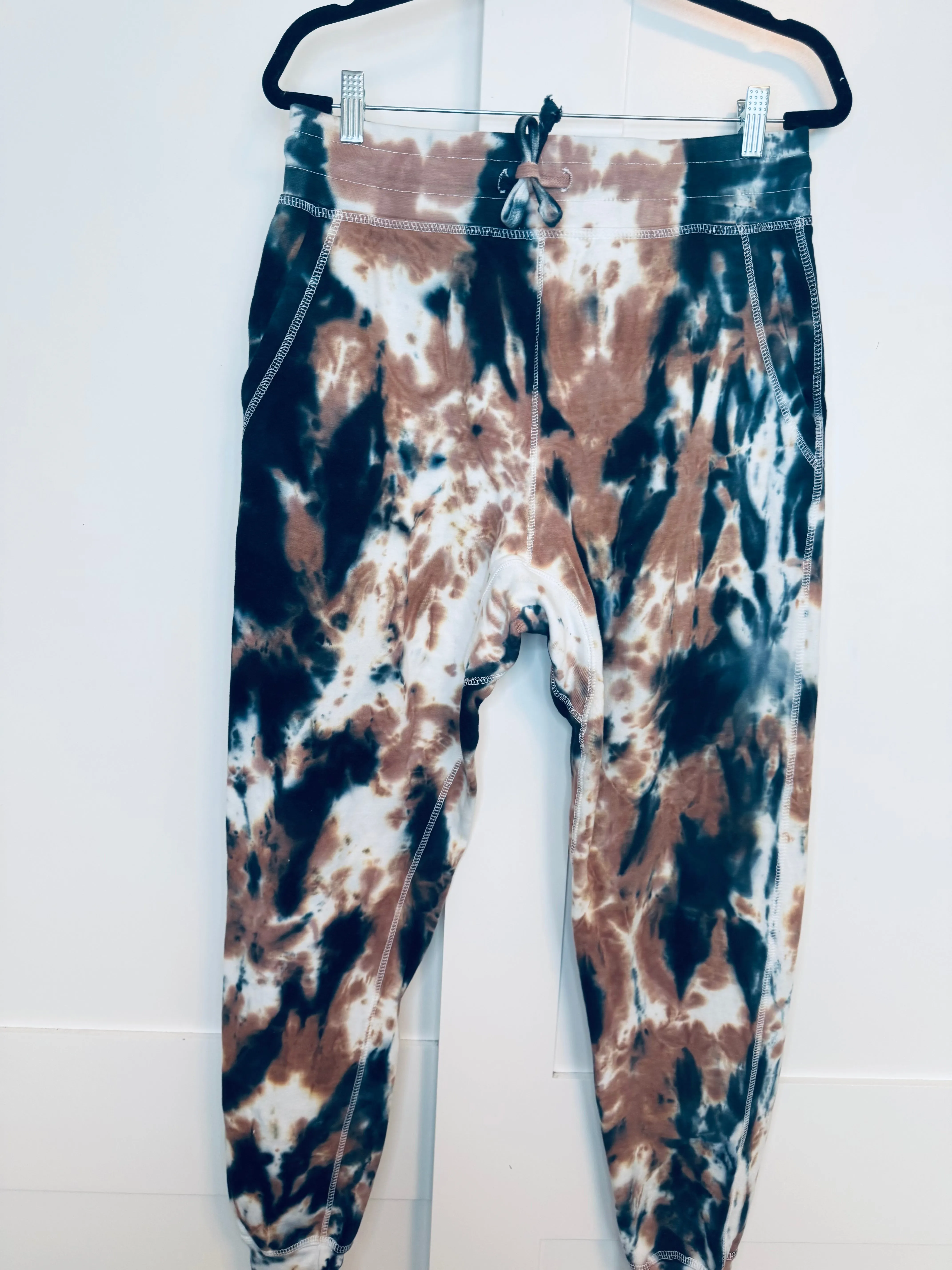 Large Cappuccino Tie Dye Joggers