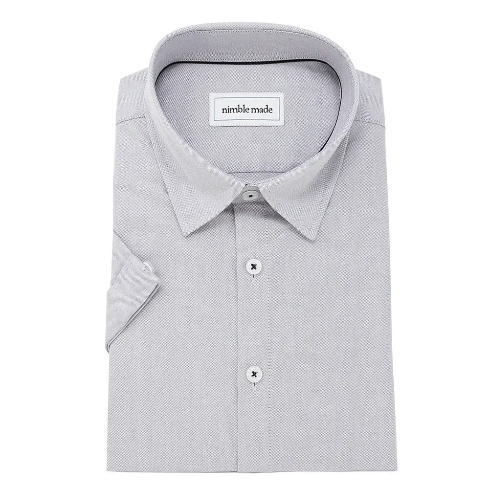 Light Grey Oxford Short Sleeve Shirt | The Gobi