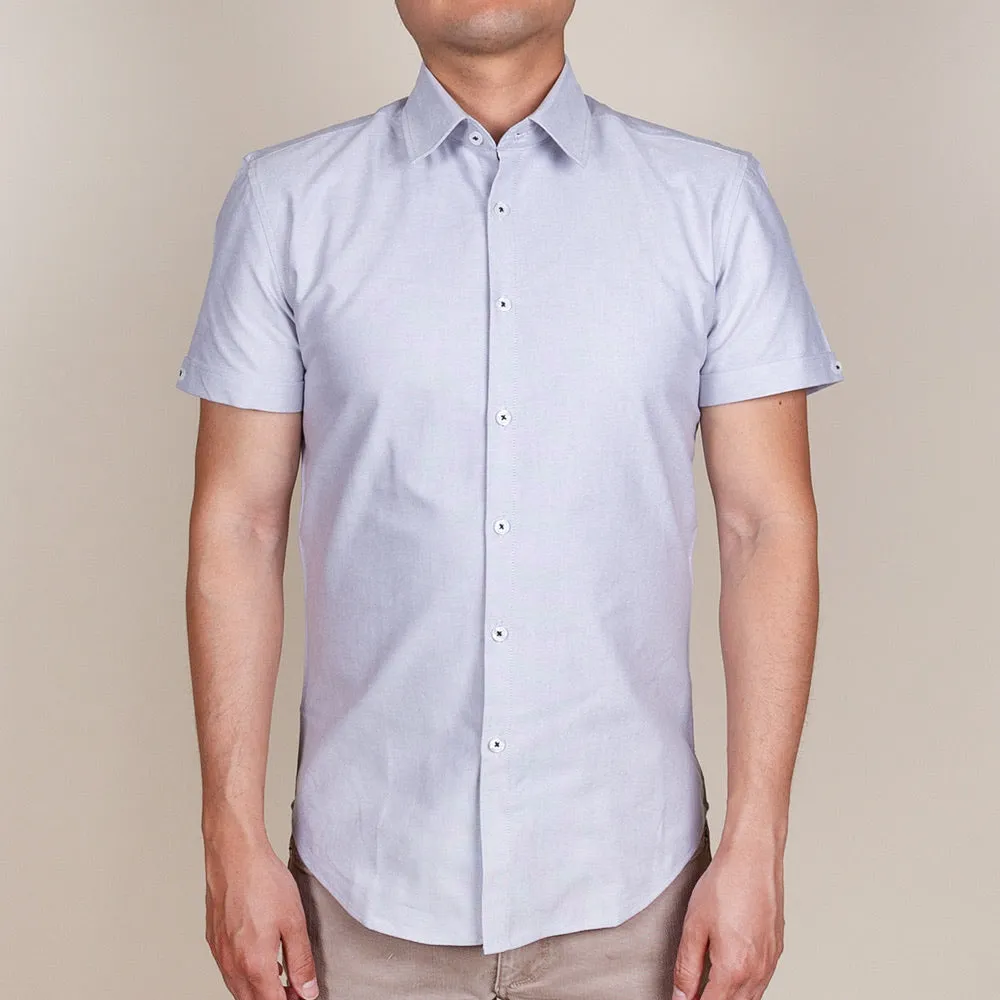 Light Grey Oxford Short Sleeve Shirt | The Gobi
