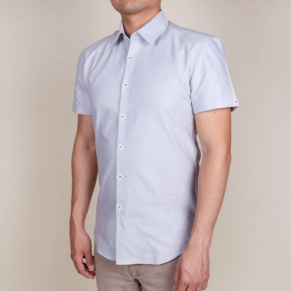 Light Grey Oxford Short Sleeve Shirt | The Gobi