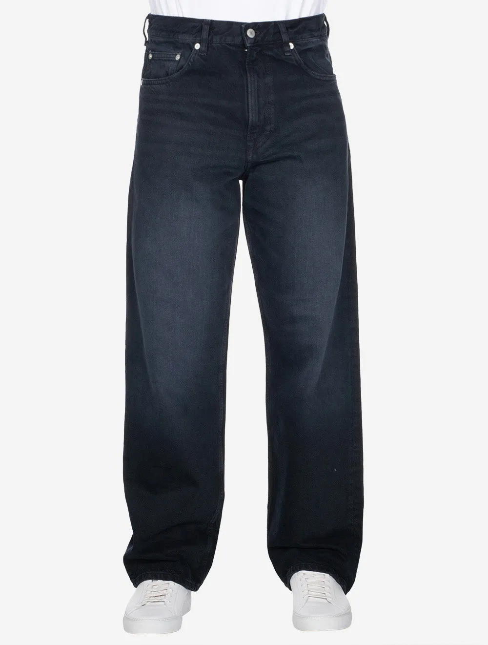 Loose Fit Jeans Black Worn In