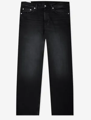 Loose Fit Jeans Black Worn In