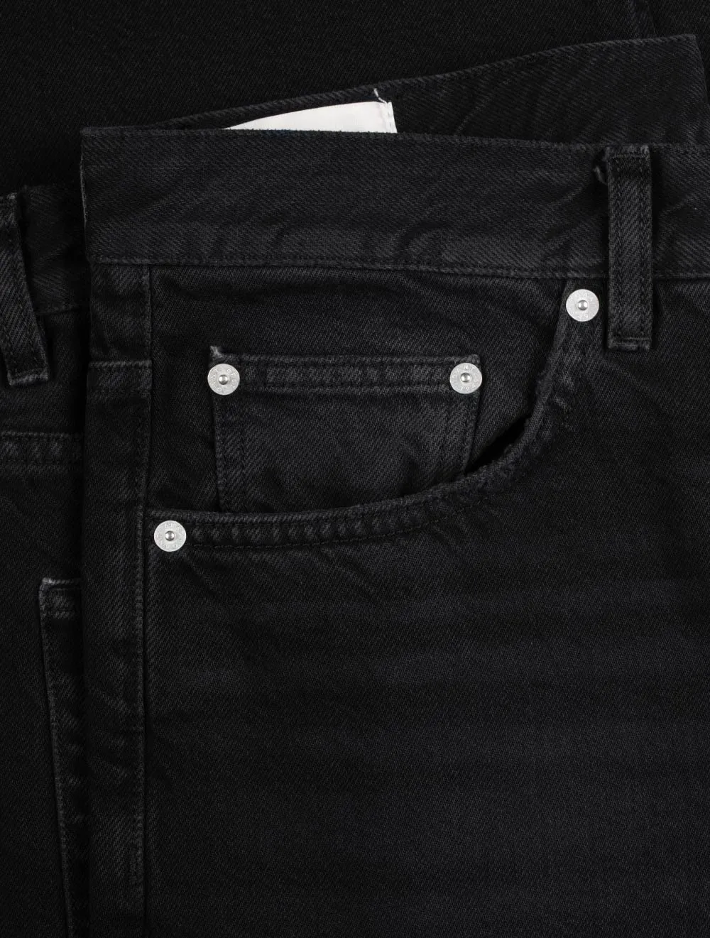 Loose Fit Jeans Black Worn In