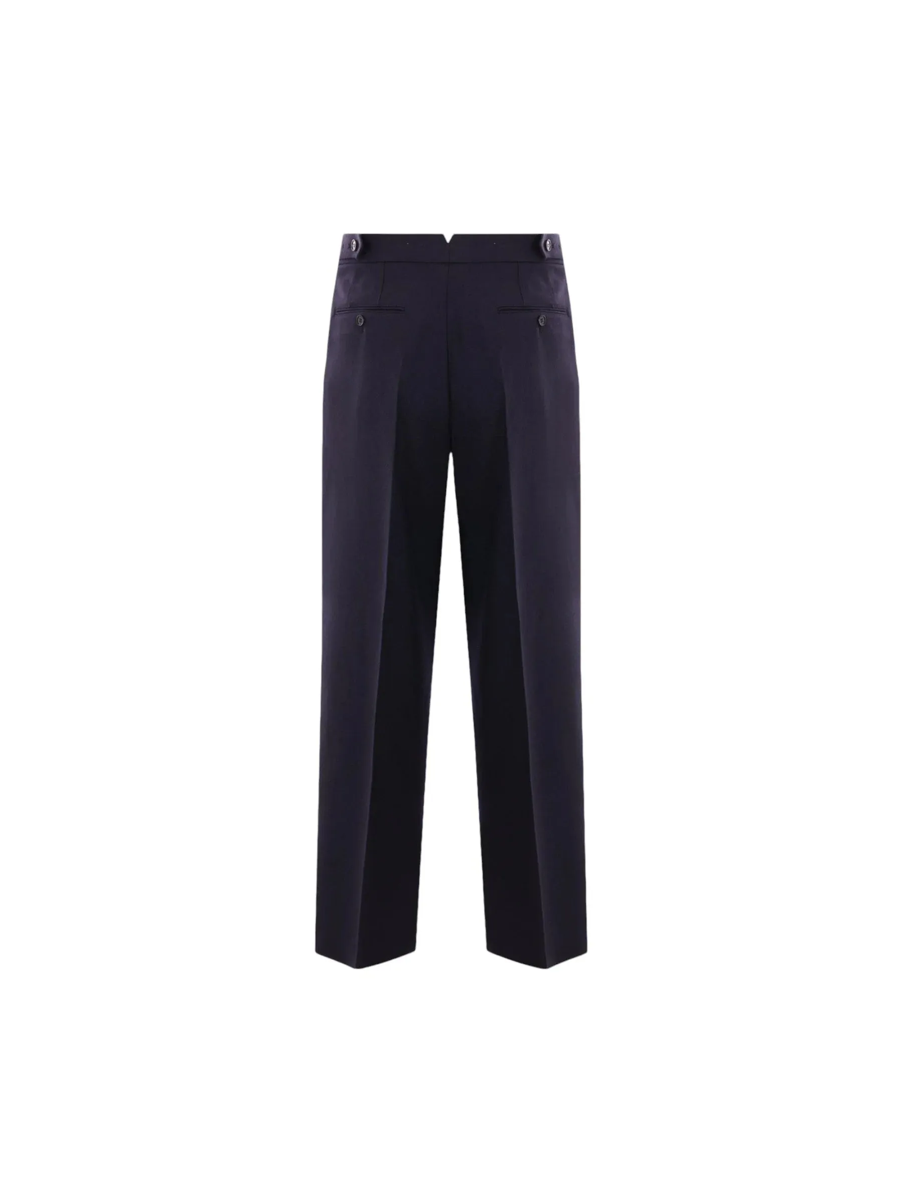 Loose-Fit Wool Gabardine Trousers