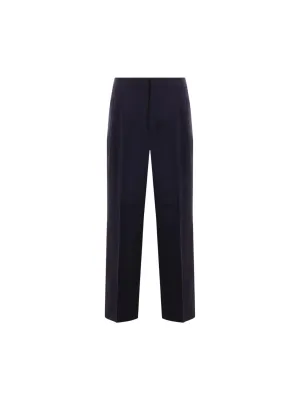 Loose-Fit Wool Gabardine Trousers