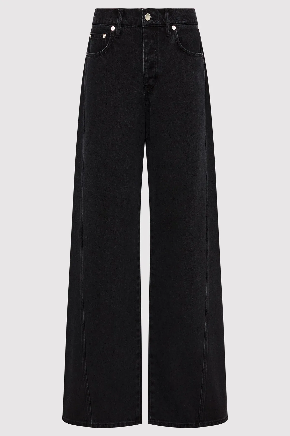 Low Rise Jeans - Washed Black