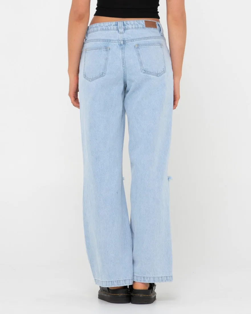 Low Rise Ripped Denim Jean