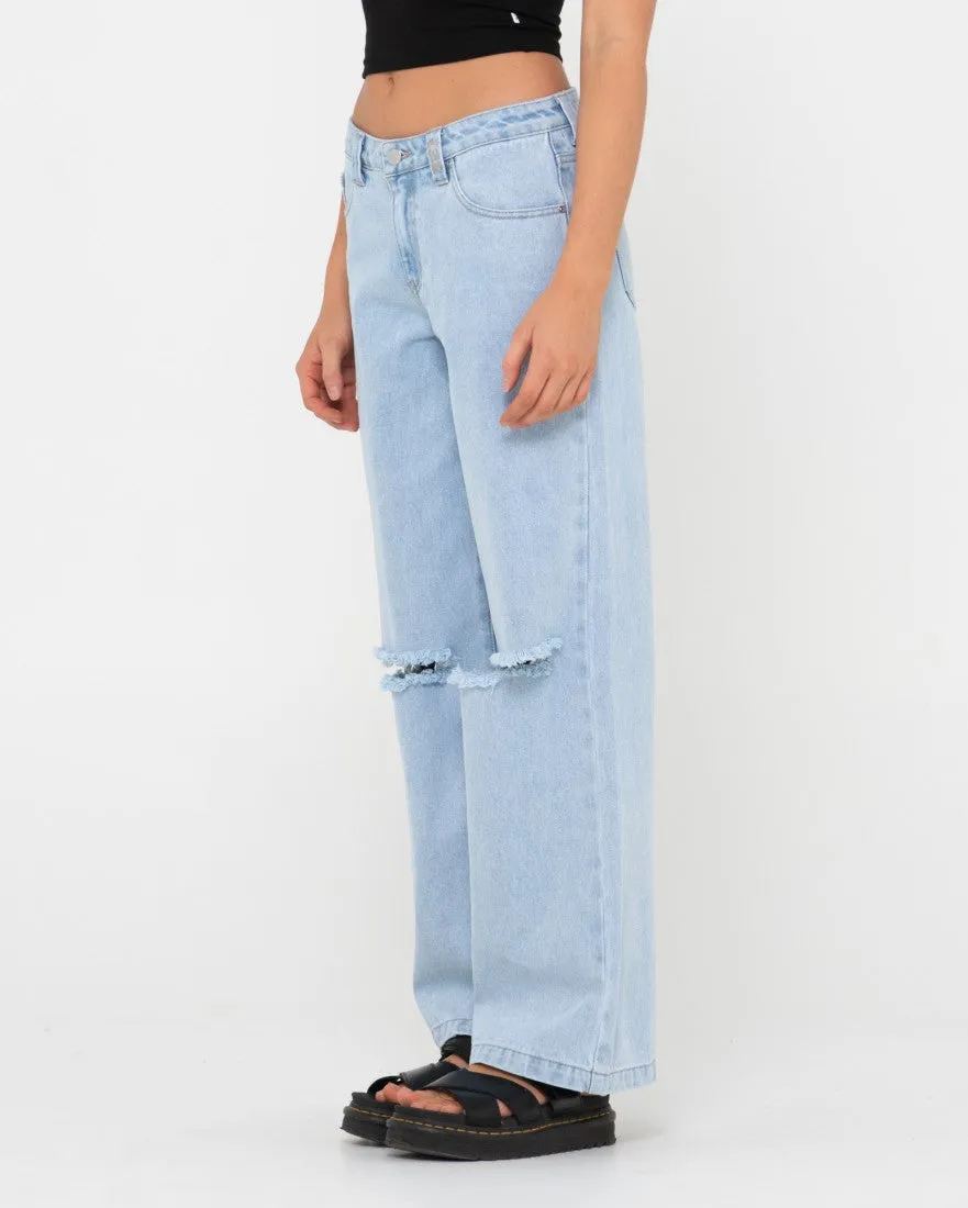 Low Rise Ripped Denim Jean