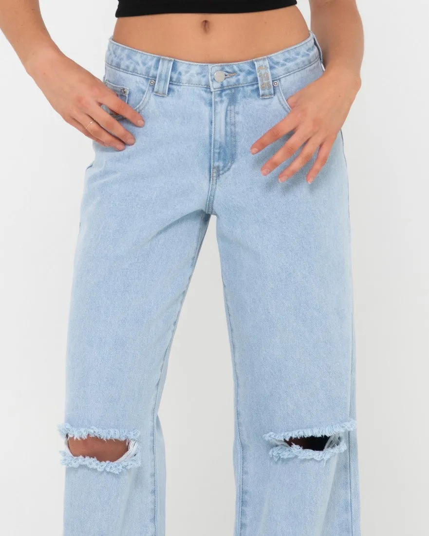 Low Rise Ripped Denim Jean