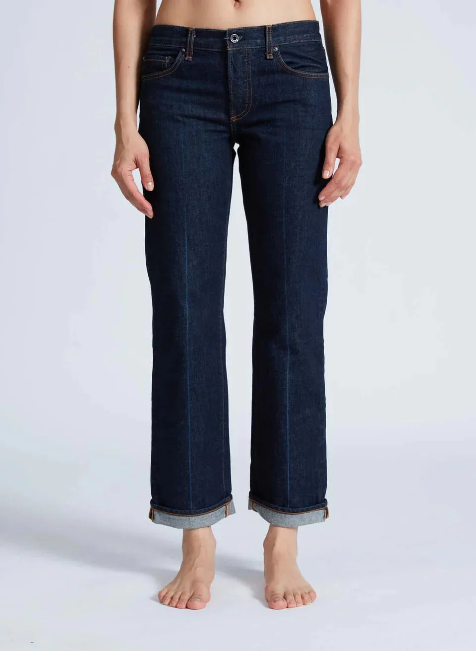 Low Rise Straight Leg Baby Cuff