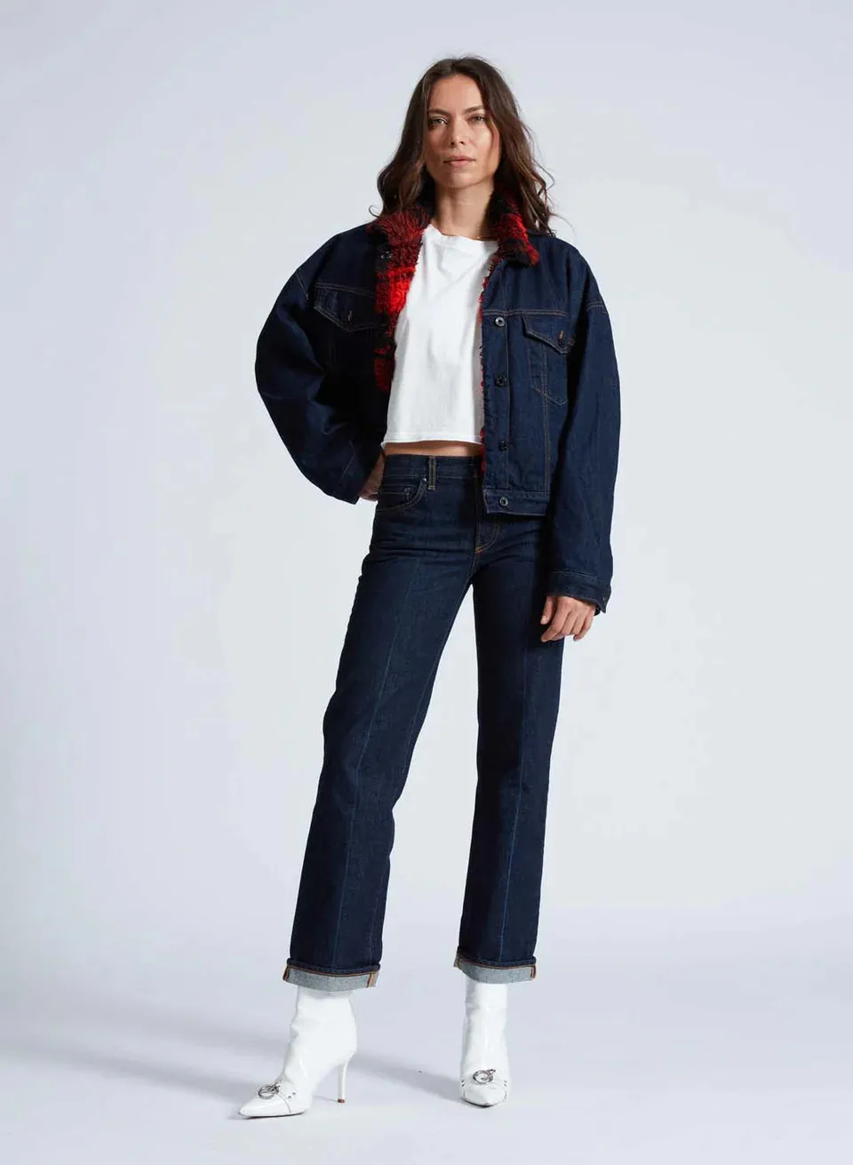 Low Rise Straight Leg Baby Cuff