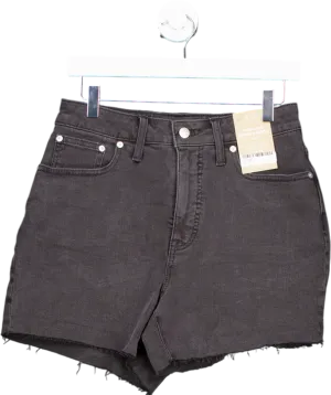 Madewell Black High Rise Denim Shorts W28