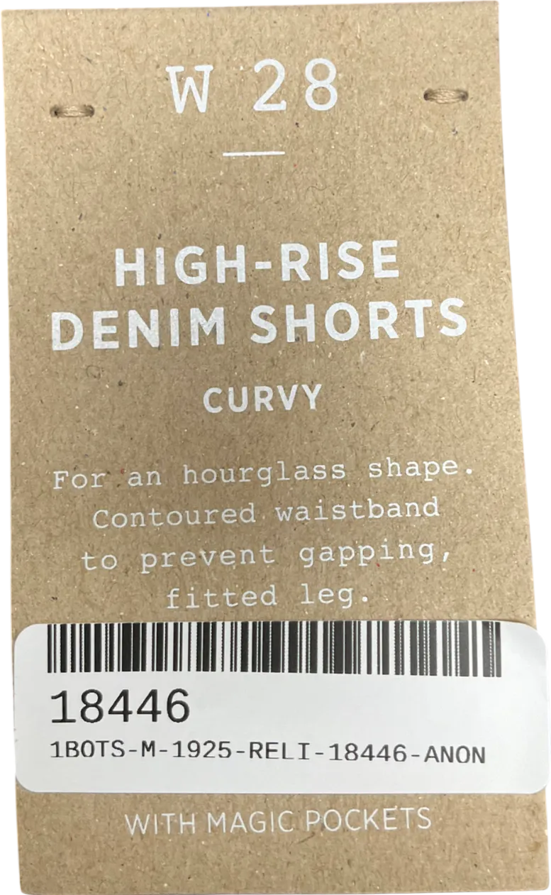 Madewell Black High Rise Denim Shorts W28