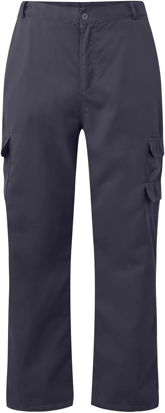 Mens Tactical Hiking Cargo Pants Stretch Ripstop Waterproof Pants Pockets Lightweight Utility Outdoor Apparel