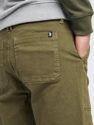 Mens Utility Trousers in Burnt Olive
