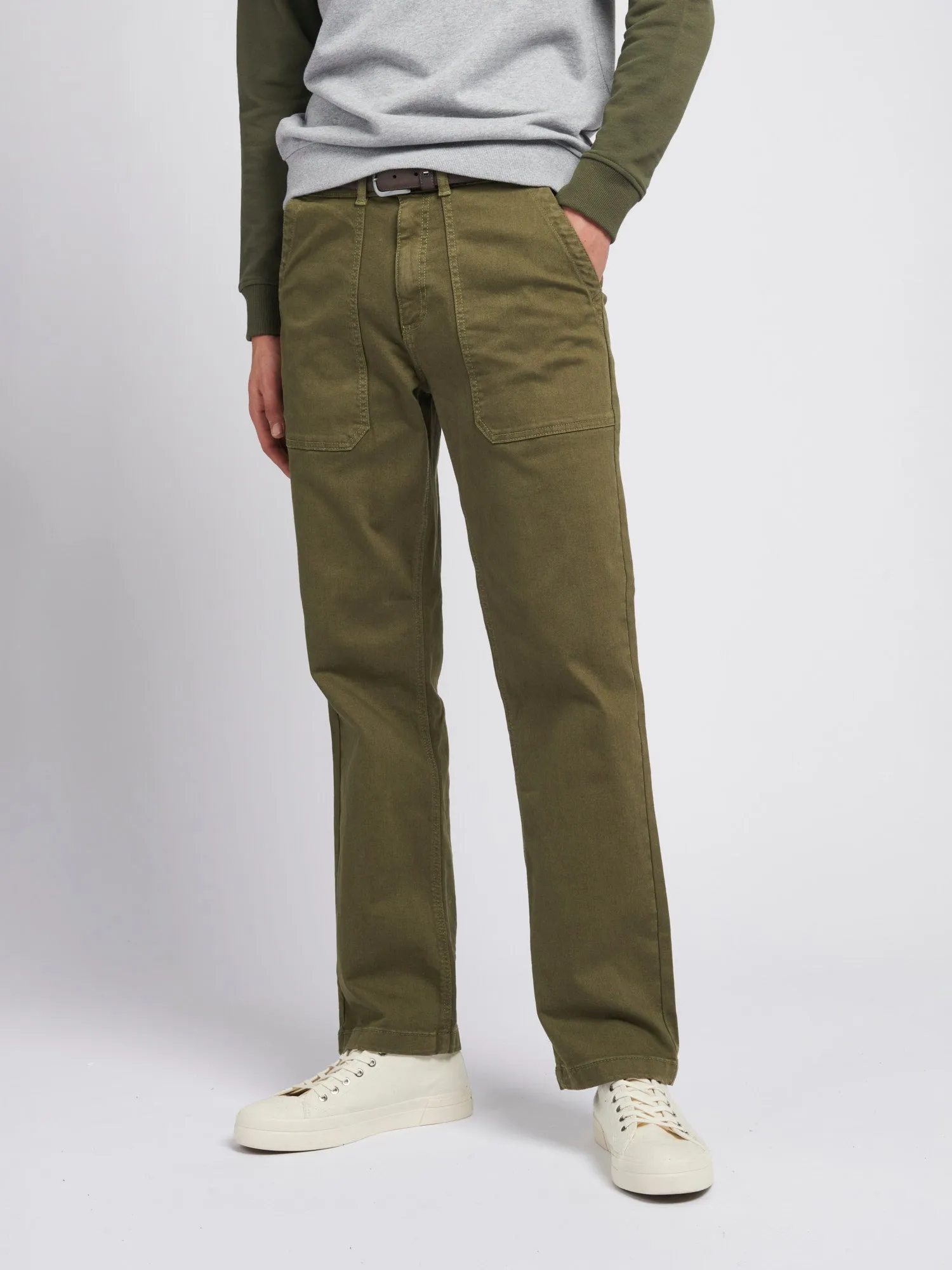 Mens Utility Trousers in Burnt Olive