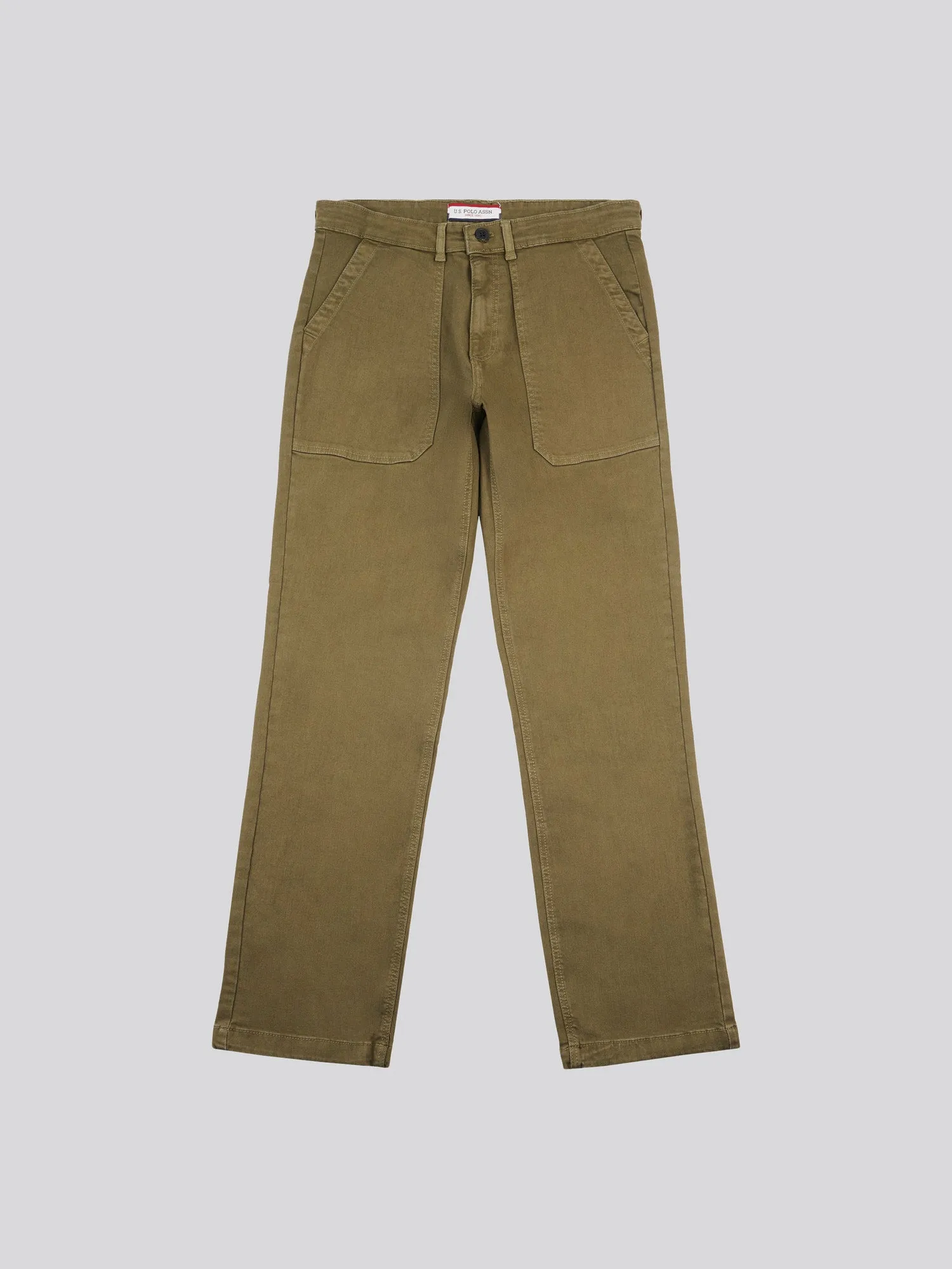 Mens Utility Trousers in Burnt Olive