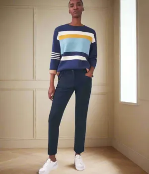 Navy Sienna Stretch Trousers