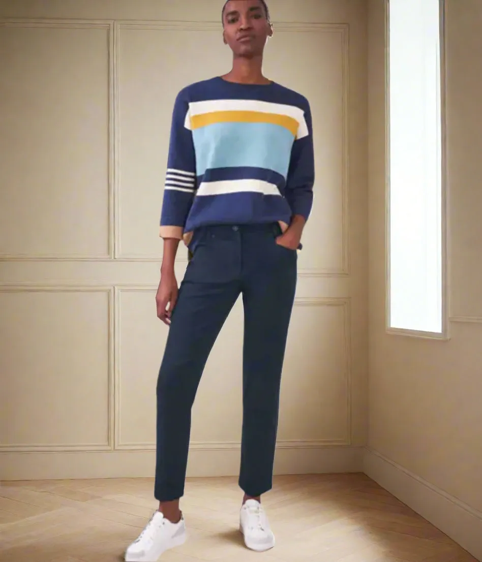 Navy Sienna Stretch Trousers