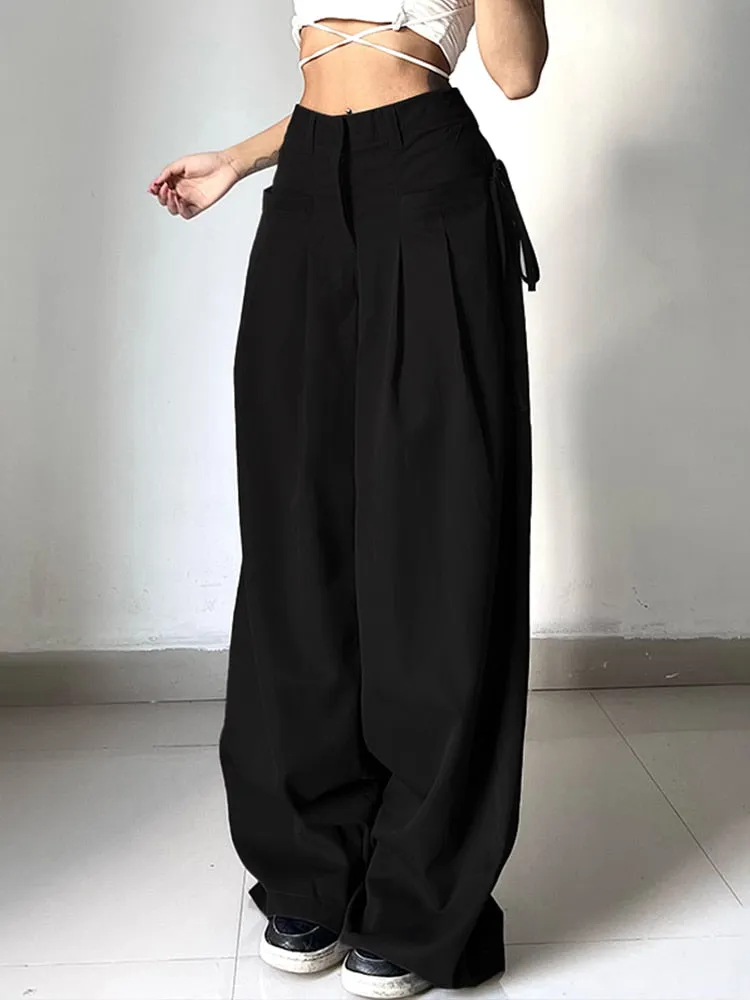 New Shirring Casual Wide Leg Pants