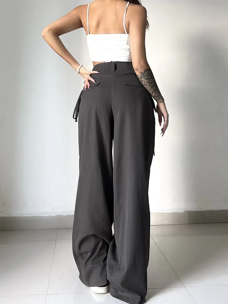 New Shirring Casual Wide Leg Pants