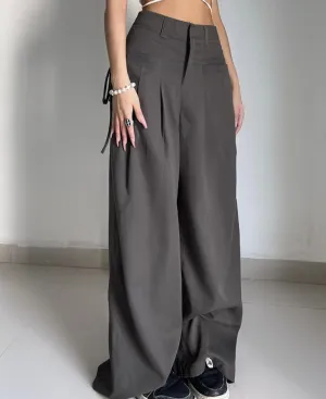 New Shirring Casual Wide Leg Pants