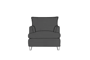 Padstow | Armchair Extra Loose Cover | Capri Dark Grey