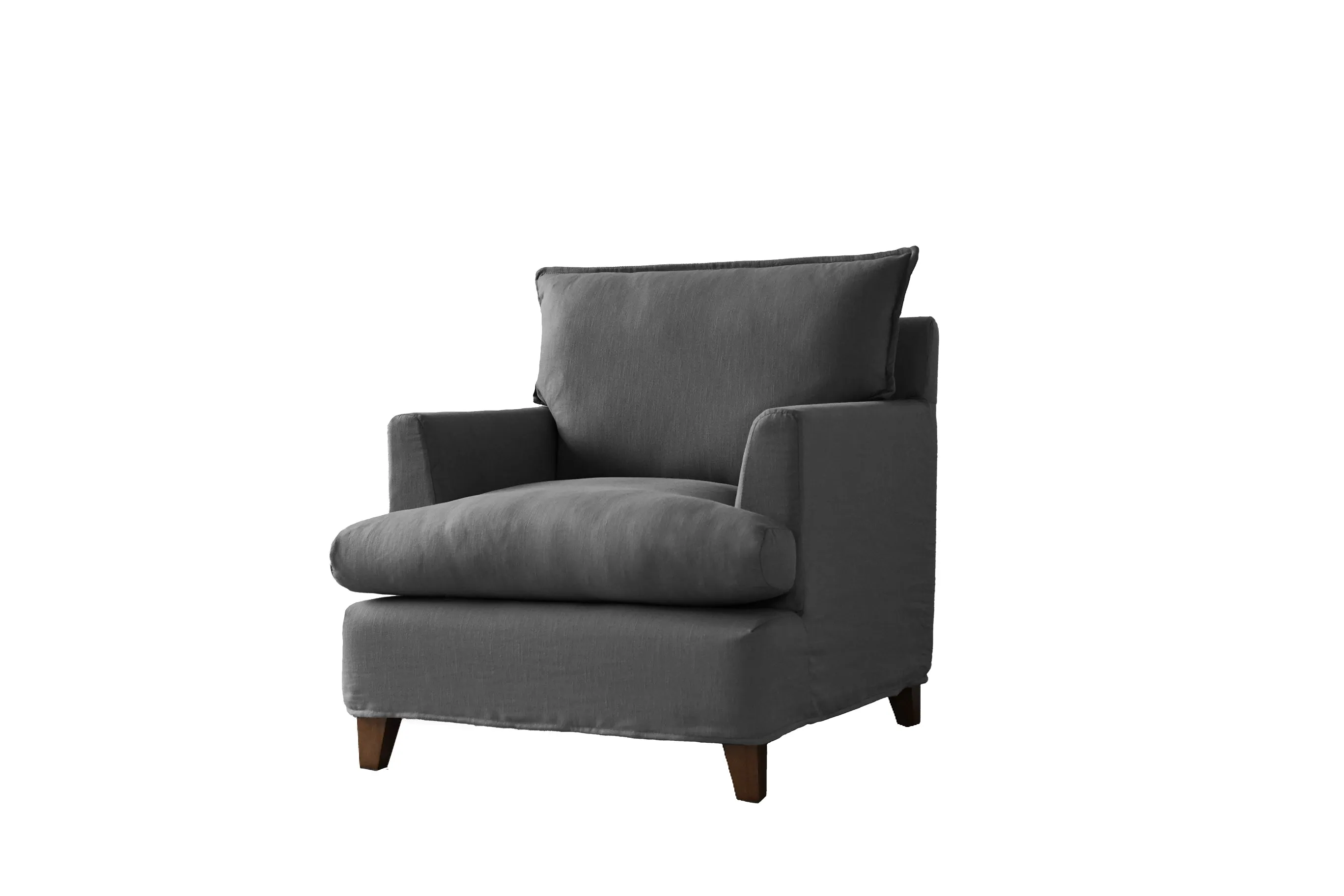 Padstow | Armchair Extra Loose Cover | Capri Dark Grey