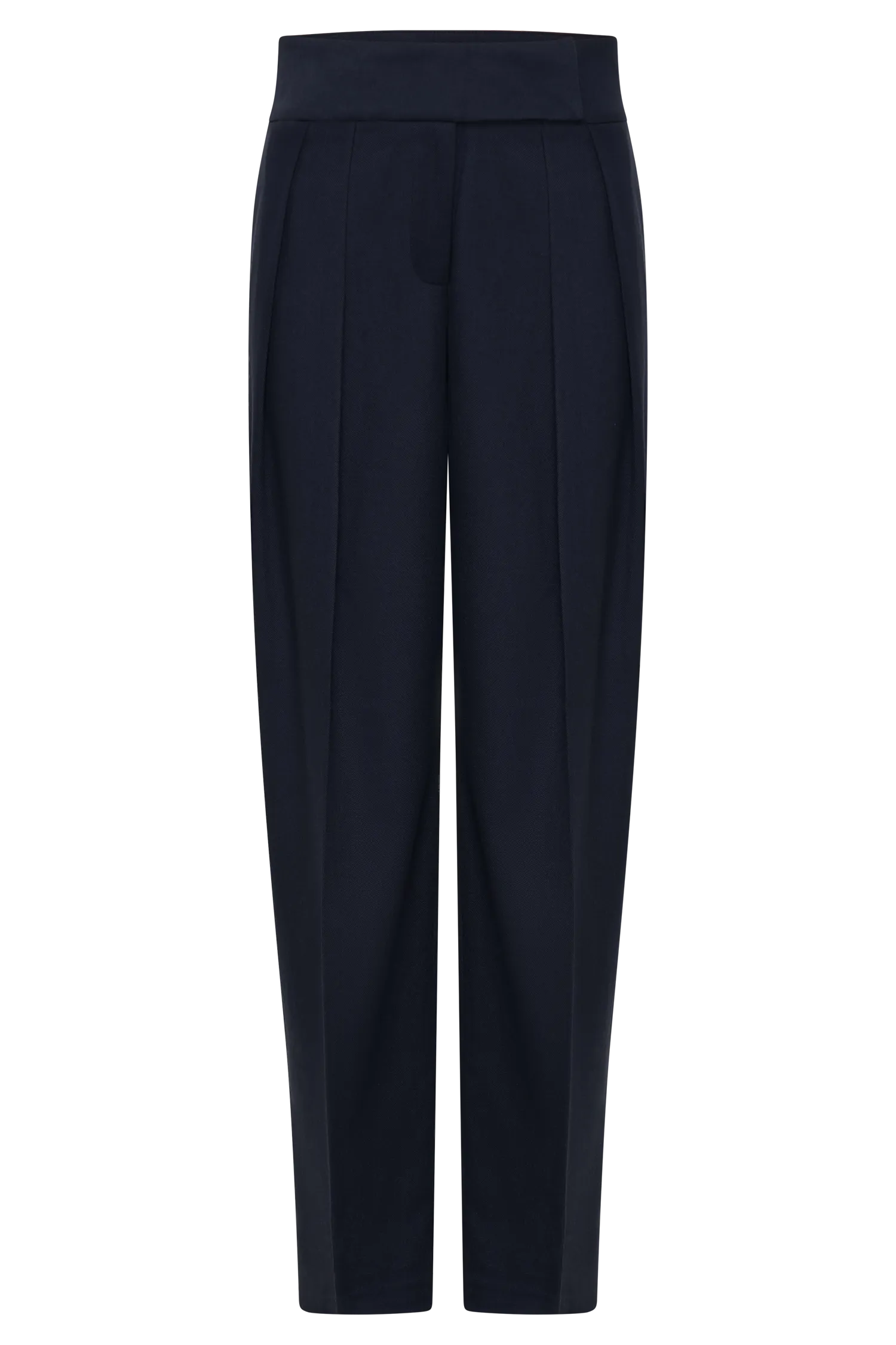 Penelope Pleated High Waisted Pants - Dark Navy