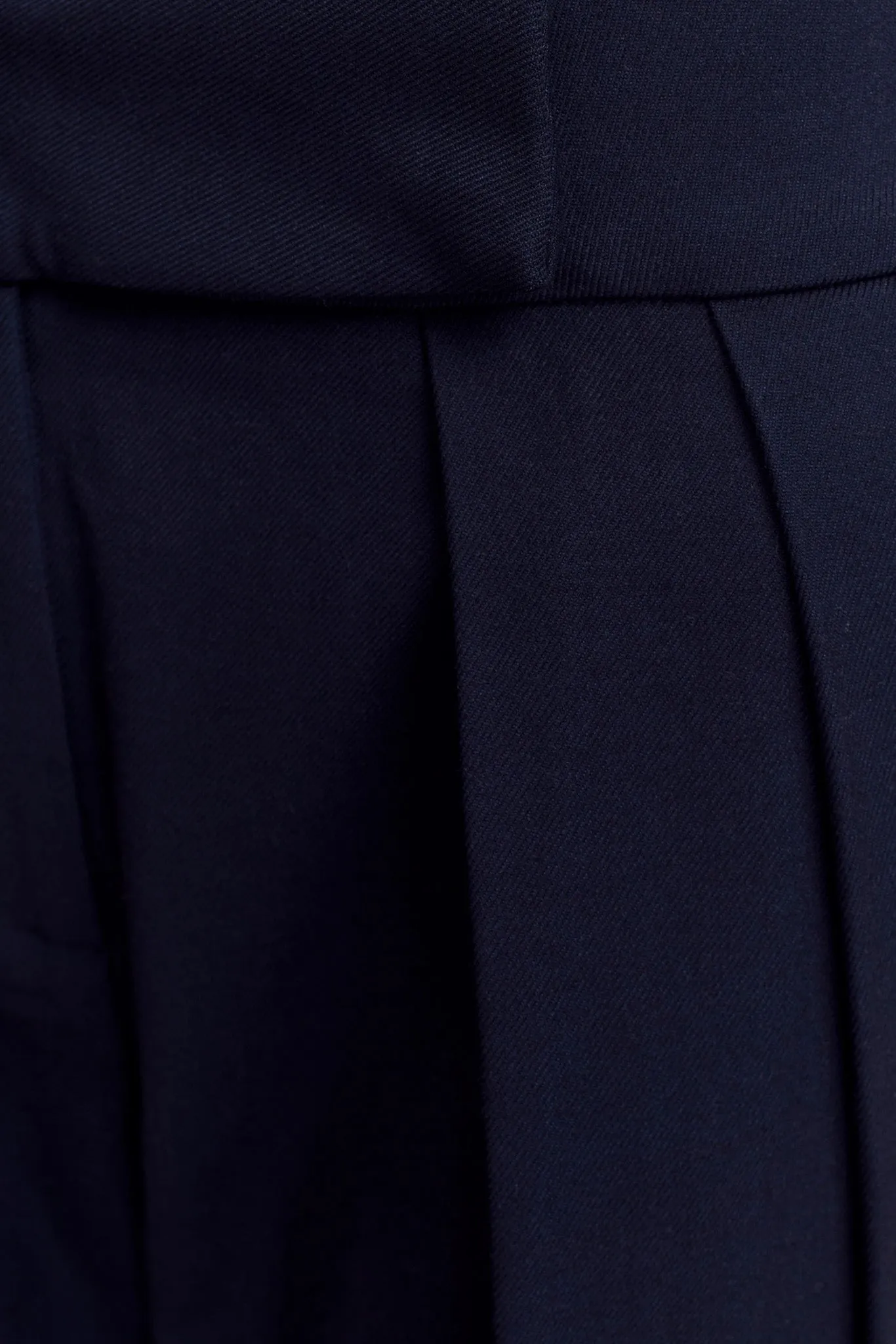 Penelope Pleated High Waisted Pants - Dark Navy