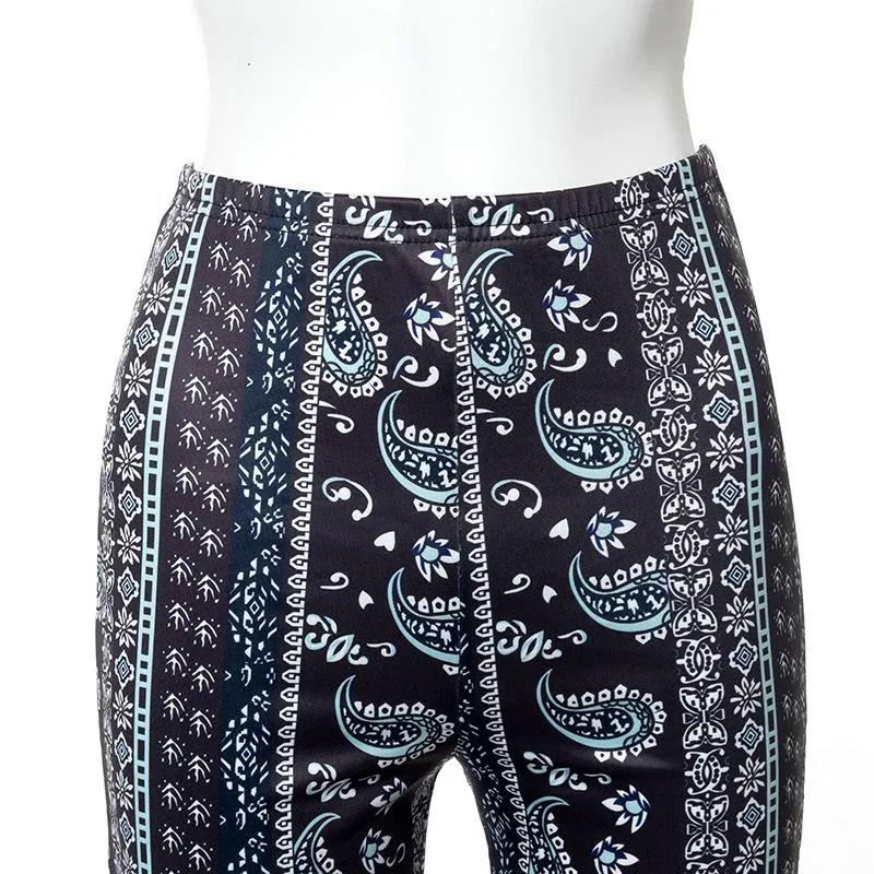 Print Sexy Leggings Bohemian Vacation Style Women's Pants 