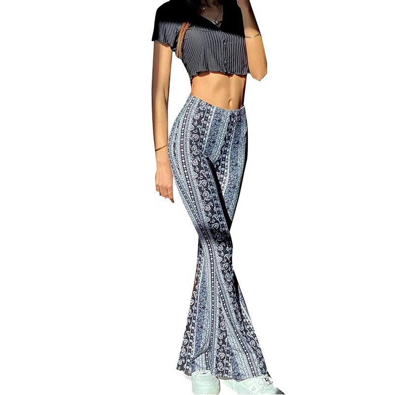 Print Sexy Leggings Bohemian Vacation Style Women's Pants 